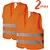 Merkloos Oranje Veiligheidshesje met Reflectie XXXL - 2 Stuks - Veiligheidsvest - Reflectievest