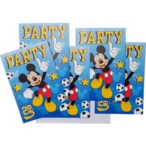 Uitnodigingen Disney Mickey voetbal 5 stuks