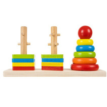 Baby Stapelringen Pyramide & Vormpuzzel - Vanaf 12 maanden - kleurenringpiramide - piramide met 5 ringen