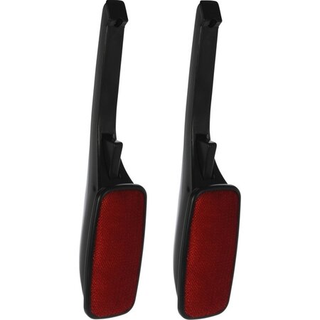 Merkloos Set van 2 - kledingborstel/ontpluizer/pluizenverwijderaar - zwart/rood - inklapbaar