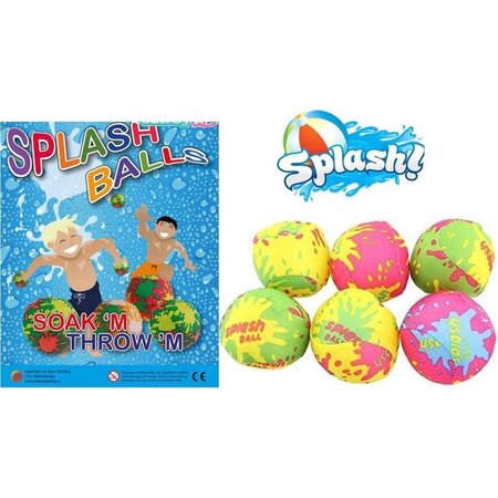 K-J Toys Splash bal voor in zwembad zee - 5 Cm - 6 Stuks