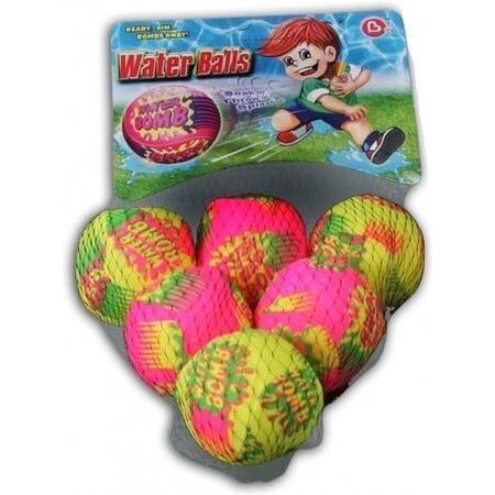 K-J Toys Splash bal voor in zwembad zee - 5 Cm - 6 Stuks