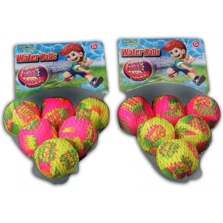 K-J Toys Splash bal voor in zwembad zee - 5 Cm - 6 Stuks