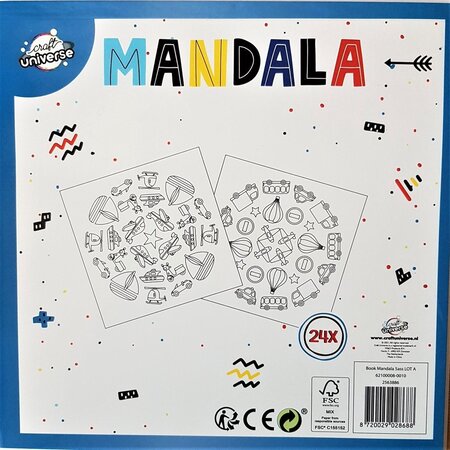 Craft Universe Mandala Kleurboek voor Kinderen verkeer en vervoer - geschikt voor kleurpotloden en kleurstiften