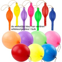 Punch balloons - With rubber band - 10x - 45cm - Punchballon - met elastiek - vrolijke ballonnen - feest.