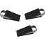 Benson Deurstopper Rubber - RVS - 3 cm - Wigmodel - 3 stuks
