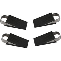 Deurstopper Rubber - RVS 3 cm - Wig 4 stuks