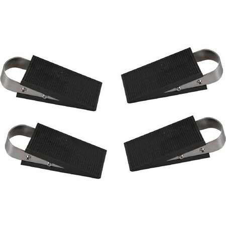 Benson Benson Deurstopper Rubber - RVS - 3 cm - Wigmodel - 4 stuks