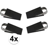 Benson Benson Deurstopper Rubber - RVS - 3 cm - Wigmodel - 4 stuks