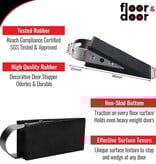 Merkloos Premium Deurstopper Stevige Rubberen Deurwig (set van 2) - Deurvastzetter, Deurklem voor binnen - en buitendeuren,