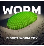 Merkloos Magic Fidget Worm - 12 cm - Mix Kleur - Glow in the dark - Bekend van o.a. TikTok