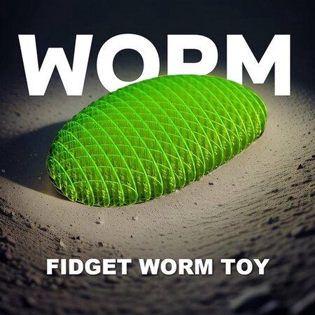 Merkloos Magic Fidget Worm - 12 cm - Mix Kleur - Glow in the dark - Bekend van o.a. TikTok