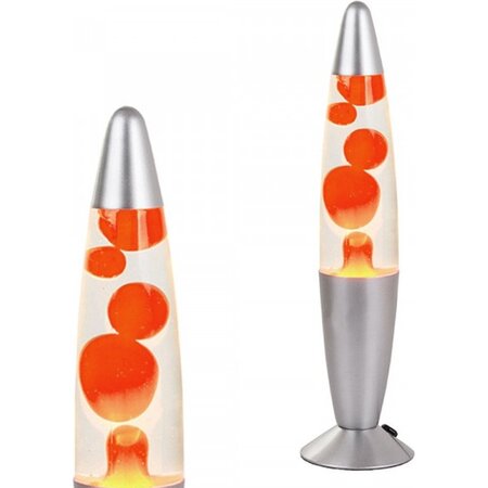 Merkloos Lavalamp - Sfeerlamp - Oranje - Stekker - 35cm
