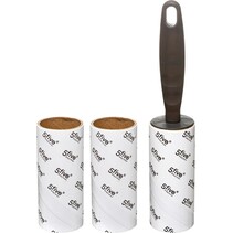 5Five Kledingroller/kleefroller - grijs - 21 cm - 10 vellen met 2x extra rollen - Pluizenroller - Kledingborstel