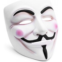 Anonymous Masker - Wit - Vendetta - Guy Fawkes - Leuk voor Halloween - Verkleedpartijtje - 2 stuks