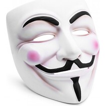 Anonymous Masker - Wit - Vendetta - Guy Fawkes - Leuk voor Halloween - Verkleedpartijtje - 2 stuks