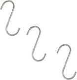 Benson Benson S-haak chroom - 100 mm - 3 stuks