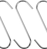 Benson Benson S-haak chroom - 100 mm - 3 stuks