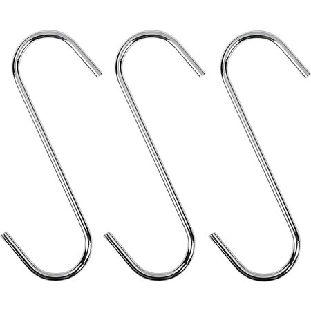 Benson Benson S-haak chroom - 100 mm - 3 stuks