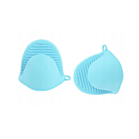 Verk Group Siliconen Pannenlap - Hittebestendig - Ovenwanten - Ovenhandschoenen - BBQ Set van 2 stuks - Blauw