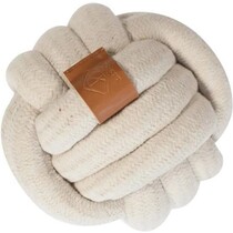 Dogs Collection hondenspeelgoed knoopbal crème 10 cm
