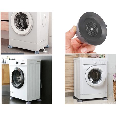 Verk Group Trillingsdempers Wasmachine - 4 Stuks - Wasmachine Verhoger - Wasmachine Dempers - Droger - Vaatwasser