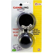 Dobbelstenen set met beker - geschikt voor diverse spellen - onderweg/vakantie