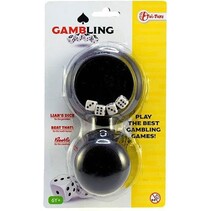 Dobbelstenen set met beker - geschikt voor diverse spellen - onderweg/vakantie