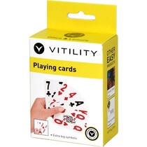 VITILITY Speelkaarten XL - Kaartspel - Grote symbolen - 2 Decks