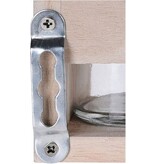 Excellent Houseware Houten kruidenrek met 5 glazen potten - Ophangbaar - Staand