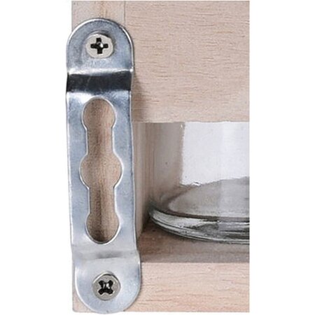 Excellent Houseware Houten kruidenrek met 5 glazen potten - Ophangbaar - Staand