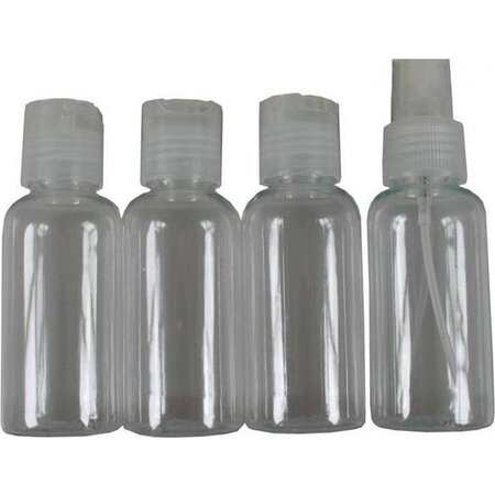 Benson Reisflesjes Set - 4-delig - Transparant - Inclusief Etui - 80 ml