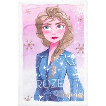 Disney plaid - Frozen Elsa - Fluffy fleece deken -  Roze 90 x 140 cm