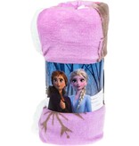 Disney Frozen Disney plaid - Frozen Elsa - Fluffy fleece deken -  Roze 90 x 140 cm