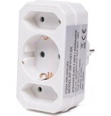 Benson Benson 3-weg stekkeradapter - compact en lichtgewicht - met randaarde