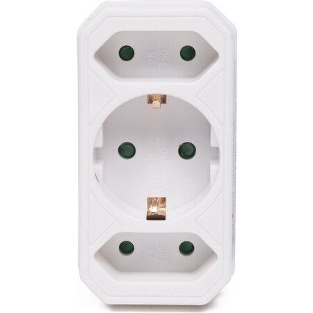 Benson Benson 3-weg stekkeradapter - compact en lichtgewicht - met randaarde