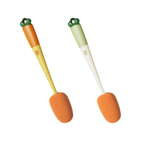 Verk Group Flessenborstel met spons - Flessenborstel baby - Flessenreiniger -  Flessenrager - Flessenschraper - 1 stuks