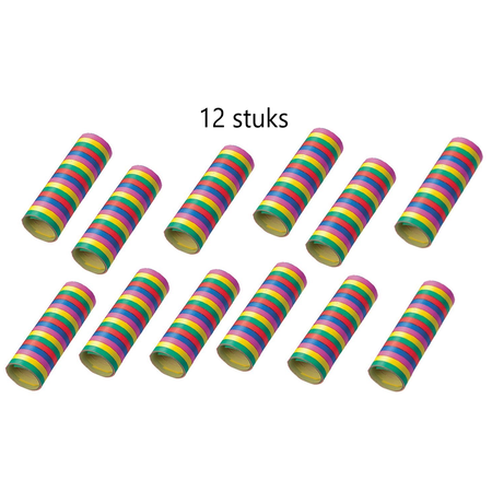 Merkloos Serpentines - 12 x 18 rollen - 4 meter