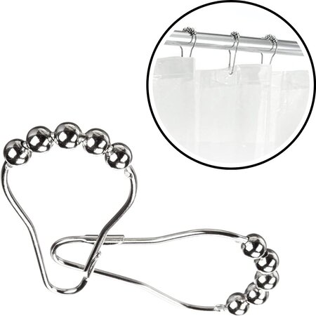 Home Douchegordijn ringen metaal - Douche Gordijn - Shower Curtain Rings  - 7,2 cm - 12 stuks