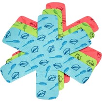 Panbeschermers Vilt Set 6 Stuks –  38 cm – Bescherm de Anti Aanbaklaag van uw Pan – Blauw, Roze, Groen