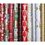 Merkloos Cadeaupapier - Inpakpapier - Kerstthema - rol 2m x 70cm - 5 rollen assorti