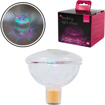 Drijvende disco lamp partylamp op batterij 8,6 cm