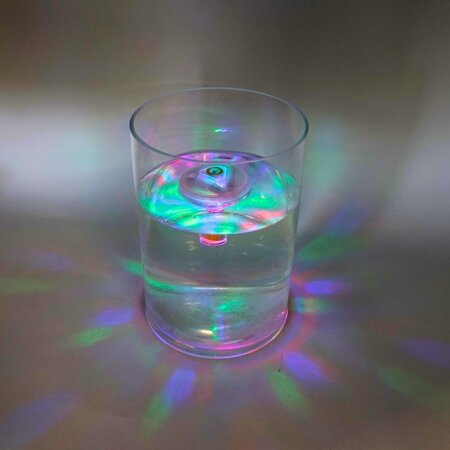 Creative Drijvende disco lamp partylamp op batterij 8,6 cm