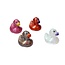 Jonotoys Badeendjes Glitter - Bad speeltje - 4 stuks - 5,5 cm