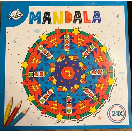 Craft universe Mandala Kleurboek voor Kinderen set van 4 - geschikt voor kleurpotloden en kleurstiften
