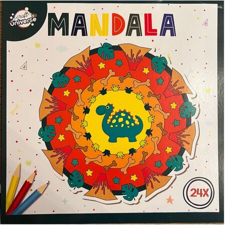Craft universe Mandala Kleurboek voor Kinderen set van 4 - geschikt voor kleurpotloden en kleurstiften