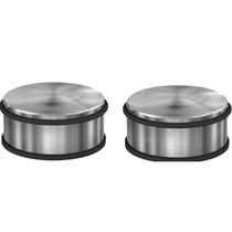 Deurstopper - Chroom - Voor Binnen En Buiten - Deurbuffer Ø11 x 5 cm  - Set van 2