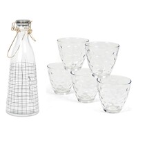 Bormioli Rocco Dots waterglas - 25 cl - Set-6 - met gratis design waterfles / karaf!