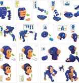 Toi-Toys 3D puzzel constructie foam aap