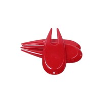 Golf Pitchfork - Pitch Fork Golf Plastic - 3 stuks - Rood